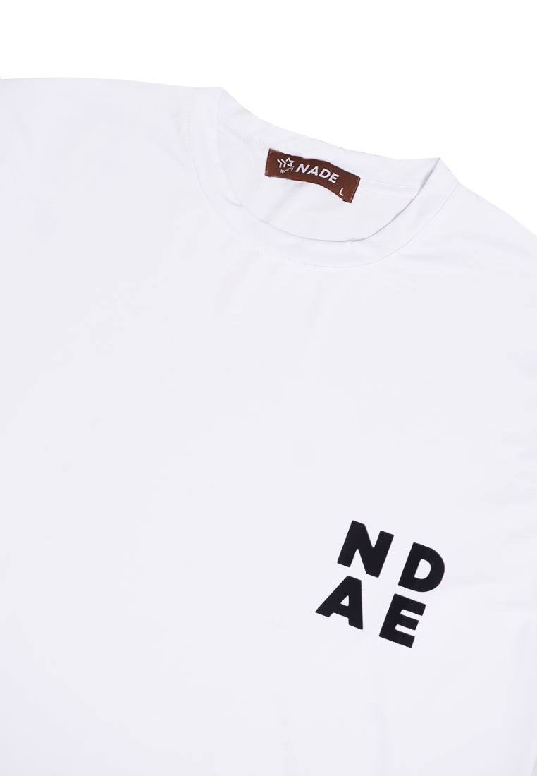 Nade NTB83 Kaos Pria Tangan Pendek Ringan Anti Kusut Nade Dakir White