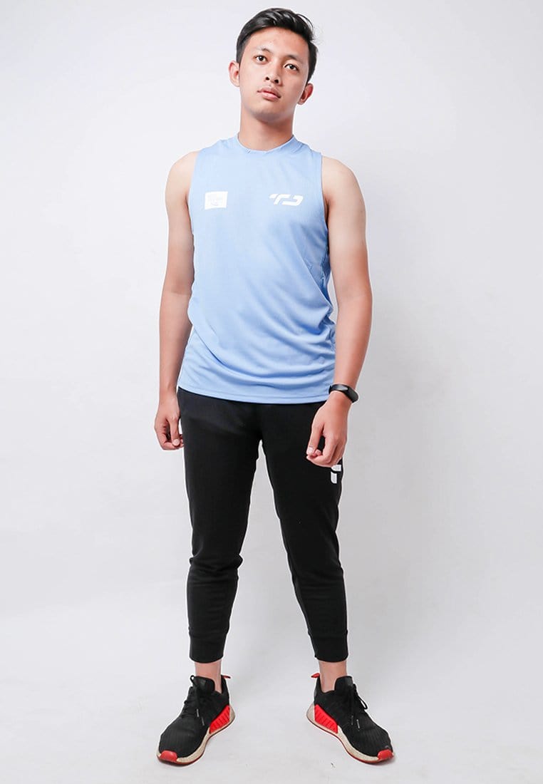 Td Active x Ion Water By Pocari Sweat MS153 SV Running Sleeveless Jersey Biru Muda