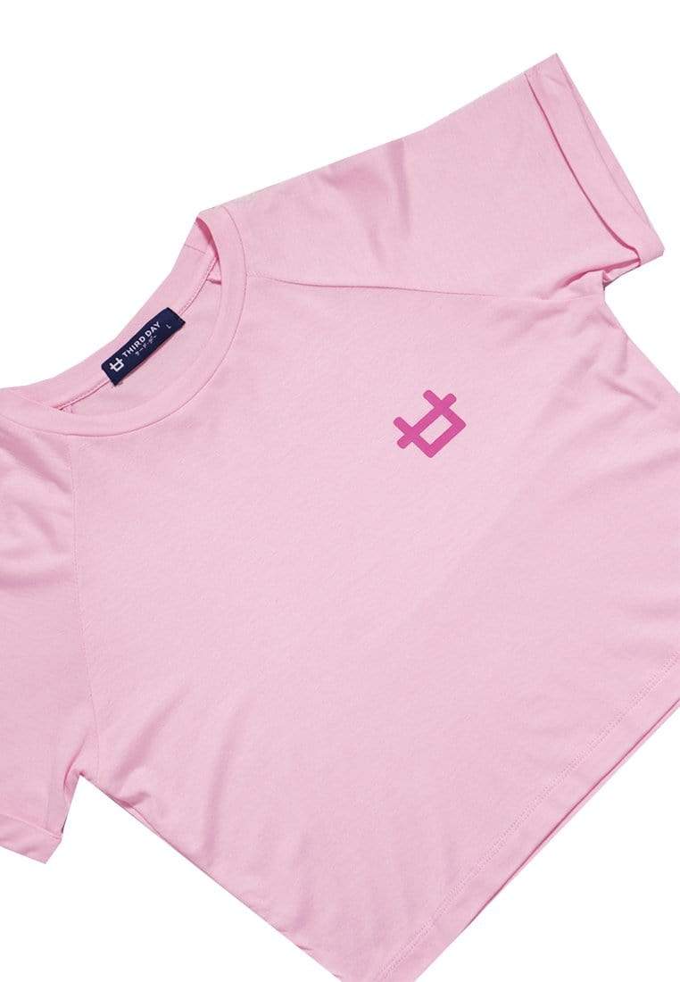 Third Day LTD88 STCP Crop Top Logo Pink Kaos Casual Wanita