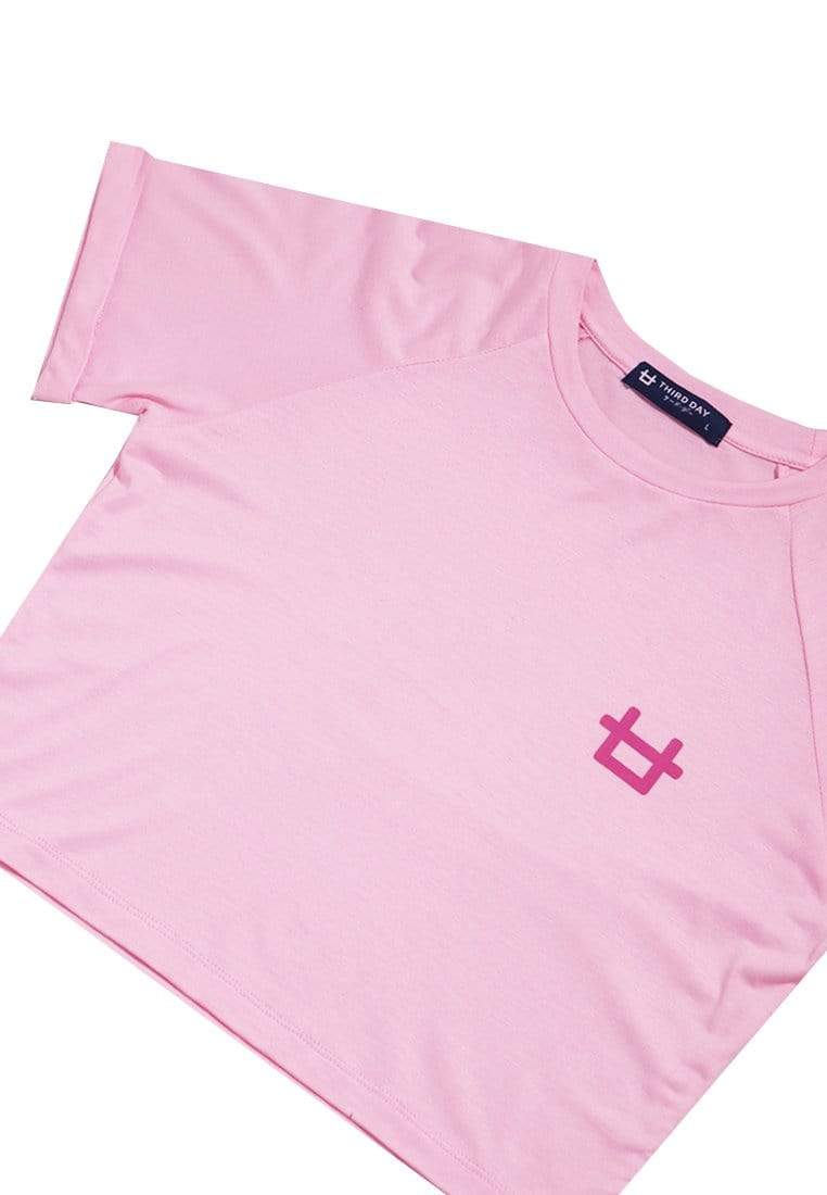 Third Day LTD88 STCP Crop Top Logo Pink Kaos Casual Wanita