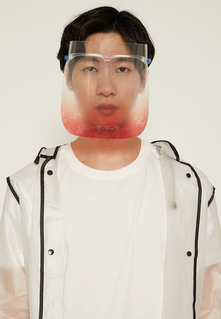Third Day AMA67 Face shield kacamata katakana camo red