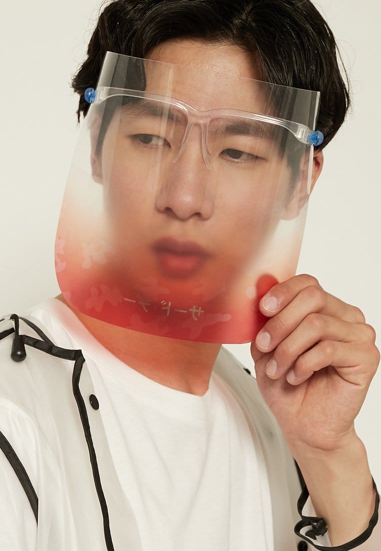 Third Day AMA67 Face shield kacamata katakana camo red