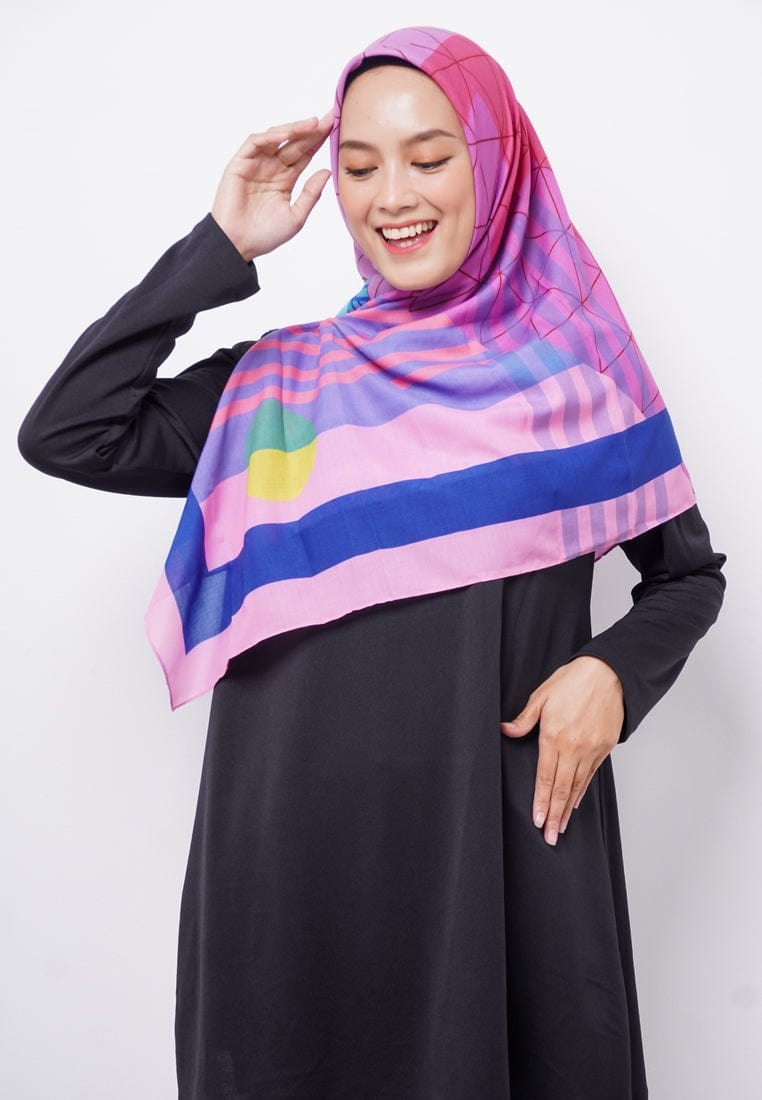 ZV011 Hijab Segiempat Zava Voal Orange Benhur