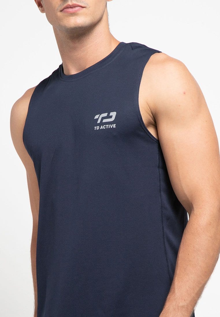 Td Active MS104 dakir back zigzag sv running tanktop jersey navy