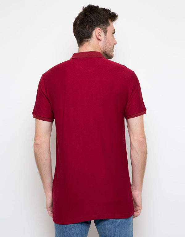 Third Day MTG80 polo casual pria logo icon shirt maroon