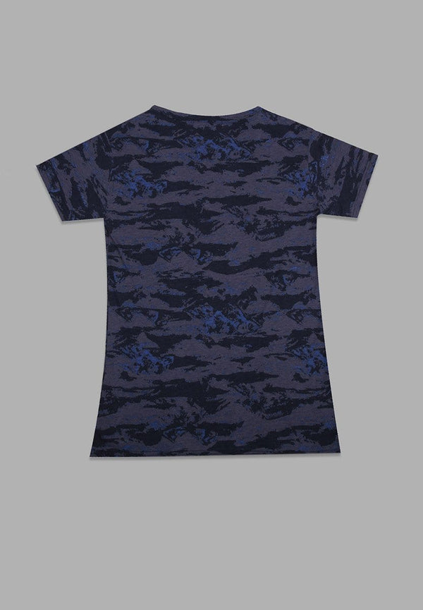 LT913R s/s Lds Blue Camo-As Logo