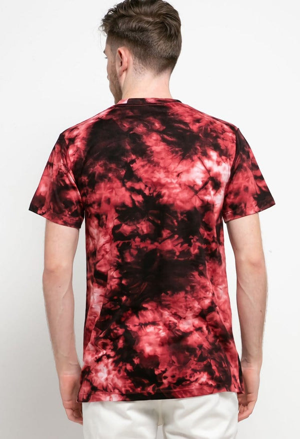 Third Day MTH46 tie dye maroon black logo dakir t-shirt unisex pria