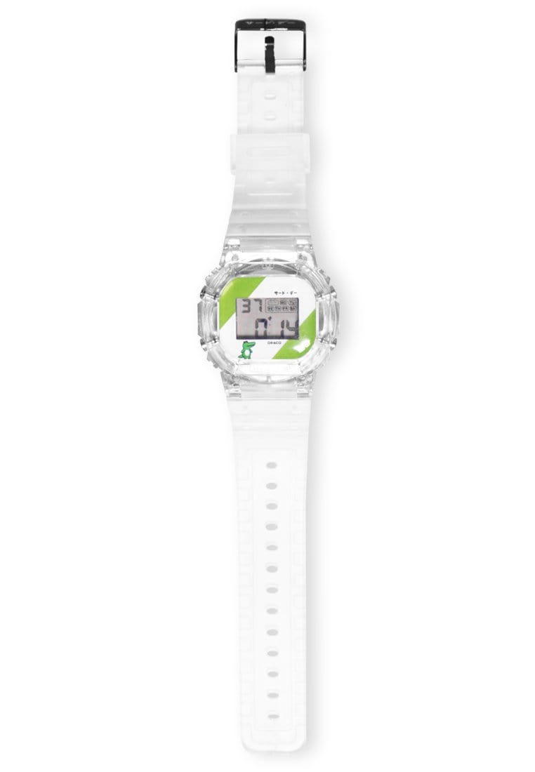 Third Day AMB73 Jam Tangan Digital Transparan White Green Draco Katakana