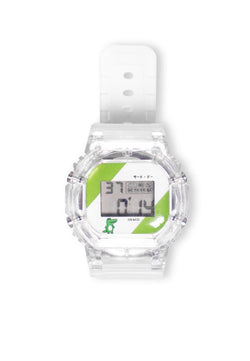 Third Day AMB73 Jam Tangan Digital Transparan White Green Draco Katakana