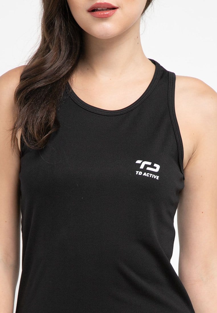 Td Active LS029 Sport sv running wanita dakir back zigzag hitam