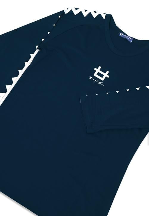 Third Day LTC40 rg zigzag logoicon navy kaos lengan panjang 3/4 ladies