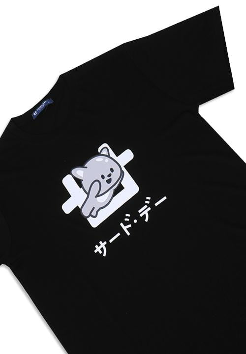 Td Friends MTF77 tido wee logo hitam kaos pria