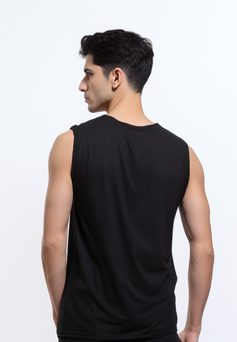 MSA10 baju kutung gym tank top sleeveless tees "gym and chill" black