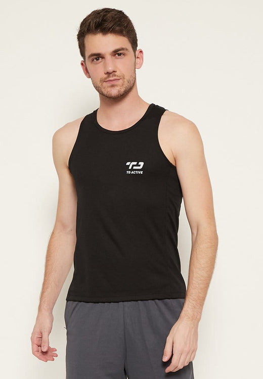 Td Active MS107 dateng back zigzag tr tanktop jersey hitam