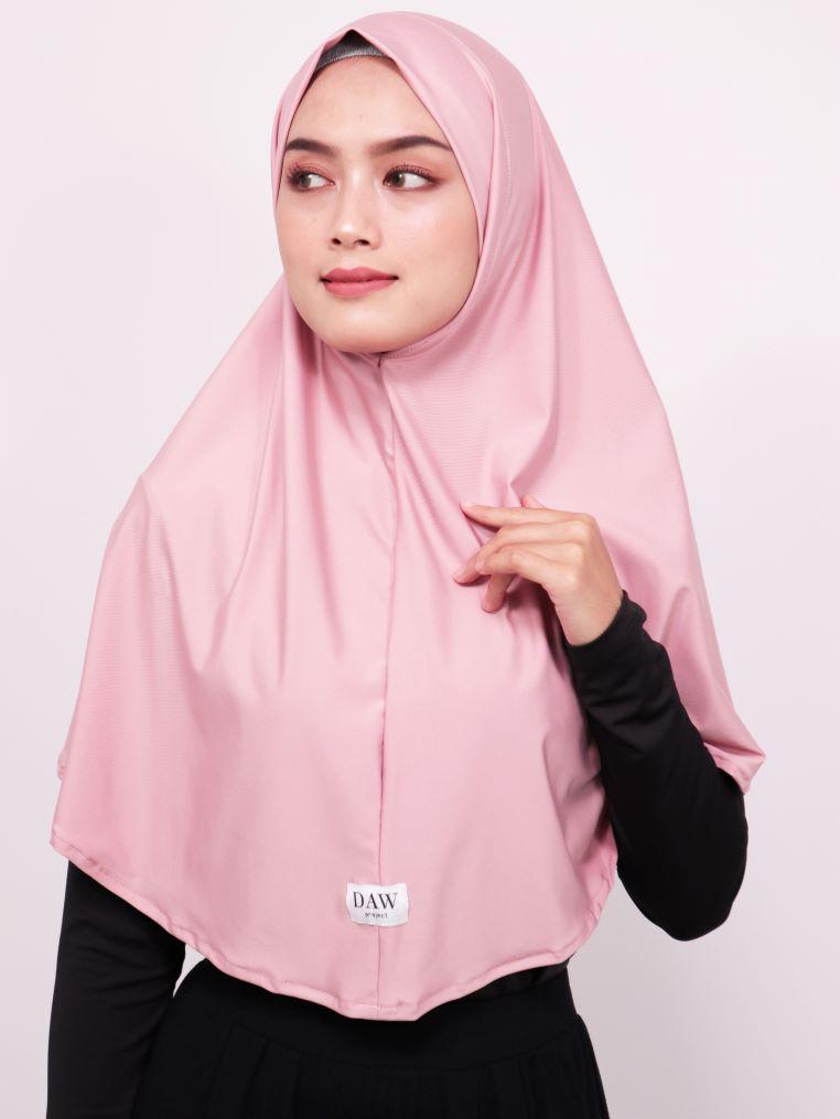 Daw Project DH013 Hijab Instan Berlin Dusty Pink