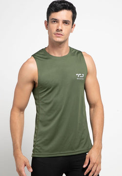 Td Active MS105 dakir back zigzag sv running tanktop jersey hijau TNI