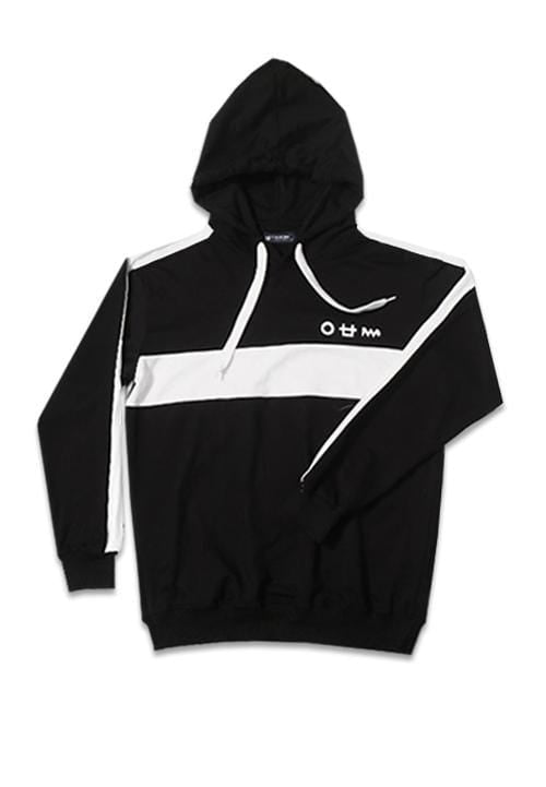 MO007Y Men Hoodie Logo cst blk-wh x Boy