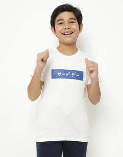 Td Kids BT180 kaos anak katakana biru inverted putih