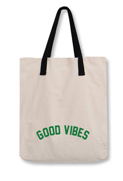 AMC95 totebag aesthetic pria wanita kanvas krem putih "good vibes"