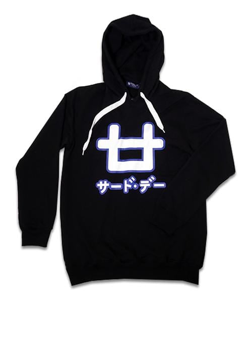 Third Day MO150 hoodies logo blue glow blk Hitam
