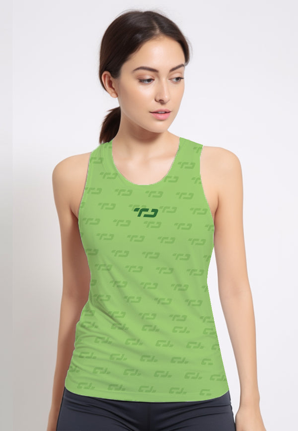 LSB69 baju olahraga drifit kutung "Td matcha ice cream" tanpa lengan tank top hijau avocado ijo matcha latte