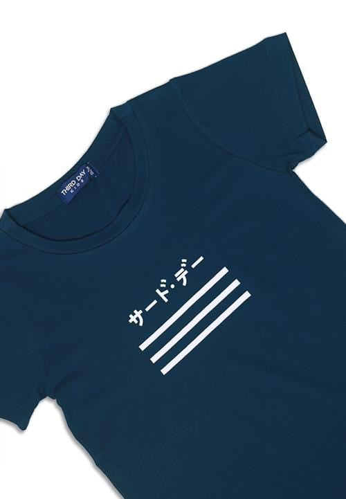 Td Kids Third Day DT100 tod katakana 3 underline nv Kaos Anak Navy