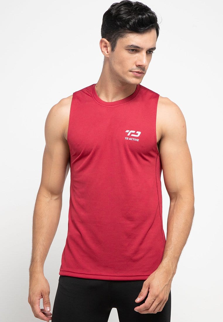 Td Active MS102 dakir back zigzag sv running tanktop jersey merah ati