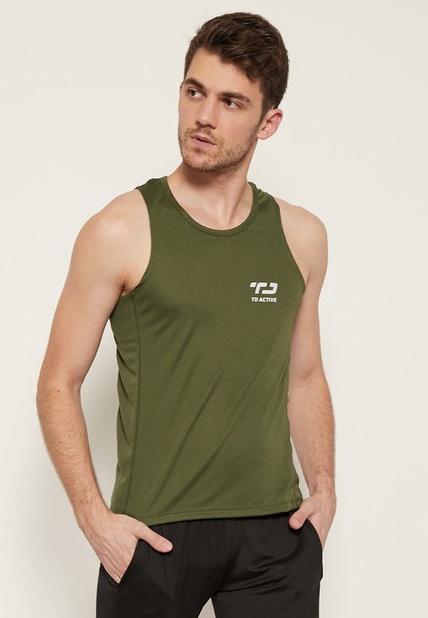 Td Active MS111 dateng back zigzag tr tanktop jersey hijau TNI