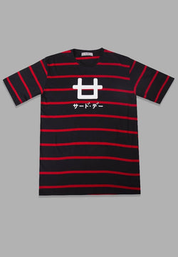 MT938T s/s Men Logo stp blk-red