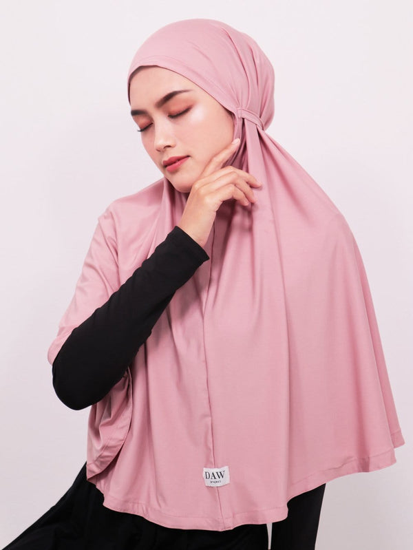 Daw Project DH014 Hijab Wina Dusty Pink