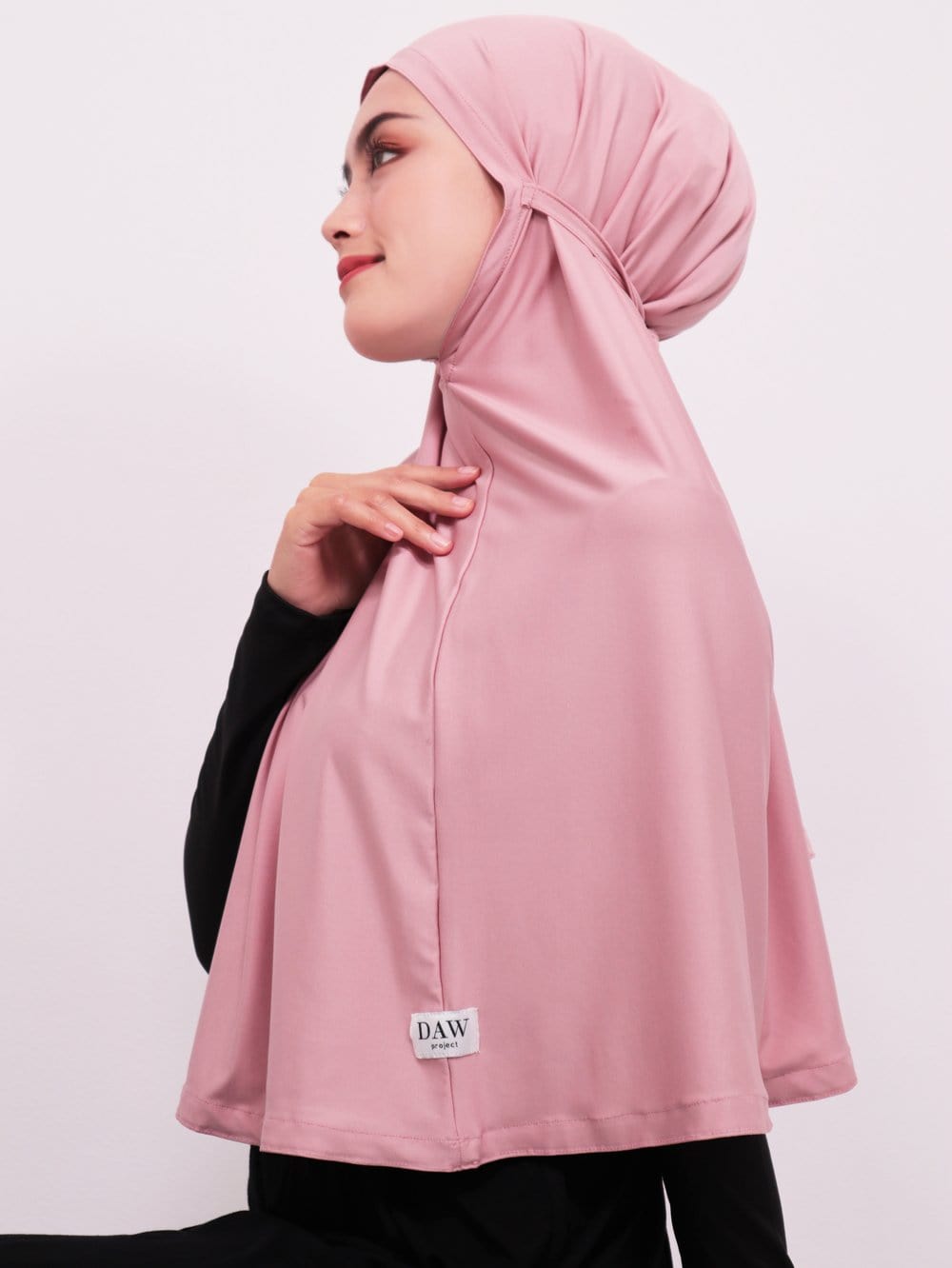 Daw Project DH014 Hijab Wina Dusty Pink