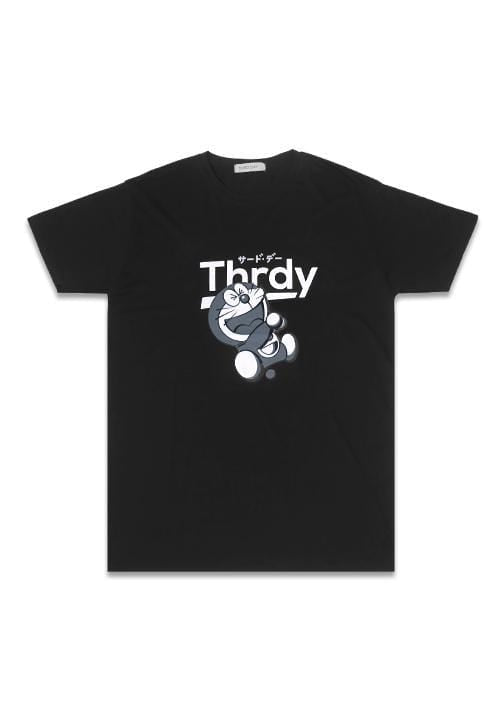 Third Day Kaos Doraemon Dora rofl thrdy blk T-shirt Hitam MTD06C