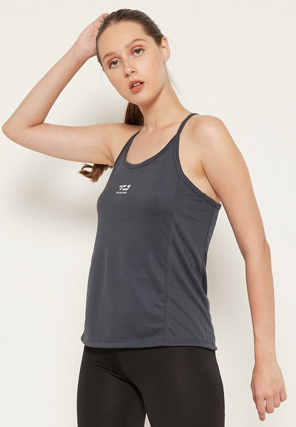 Td Active LS022 Sport tr tanktop running wanita dateng abu tua