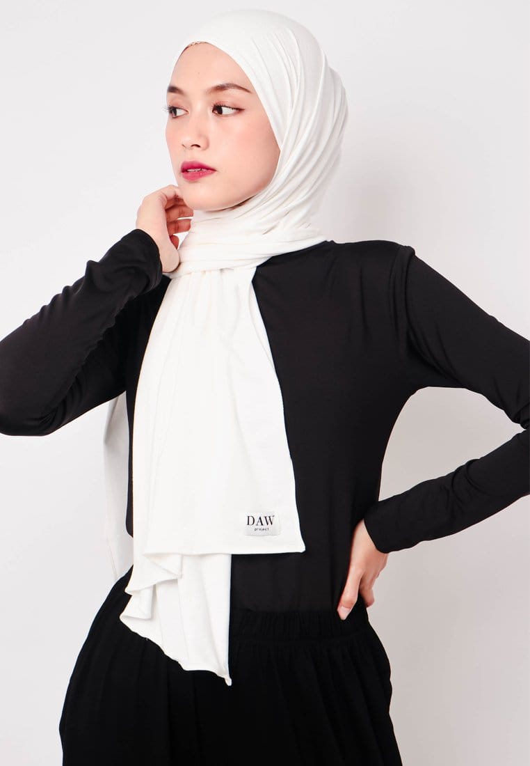 Daw Project DH046 Hijab Pashmina Milan Broken White