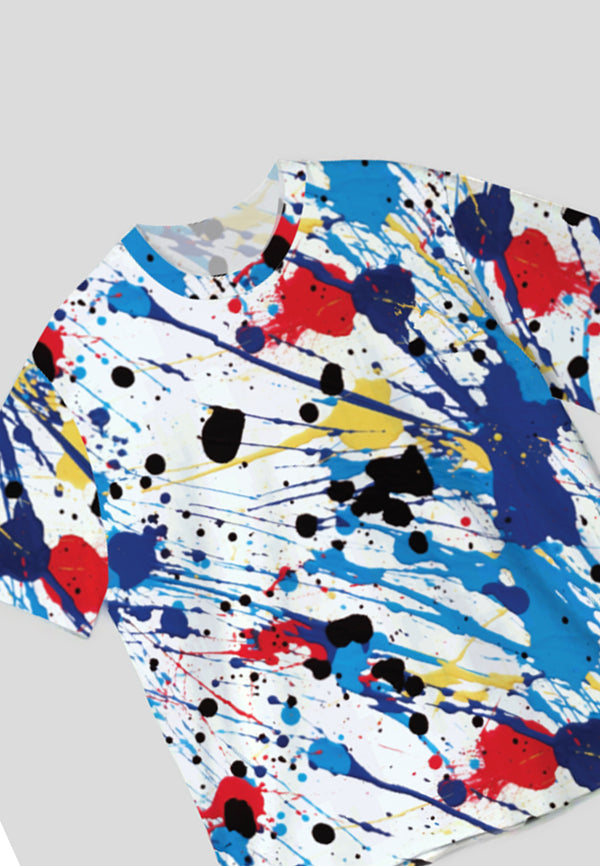 NX015 kaos oversize motif full pattern abstrak painter's dream full print