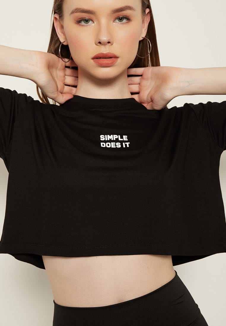 Third Day LTD14 OLC crop top loose simple does it black