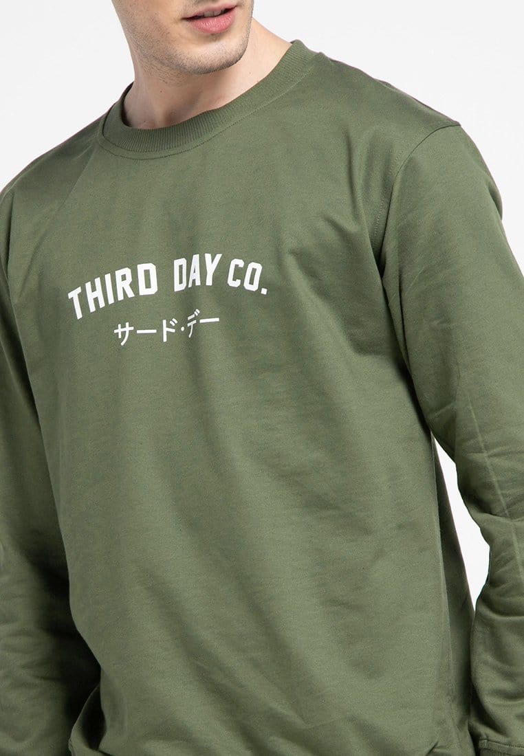 Third Day MO198 sweater casual pria dateng tdco hijau army