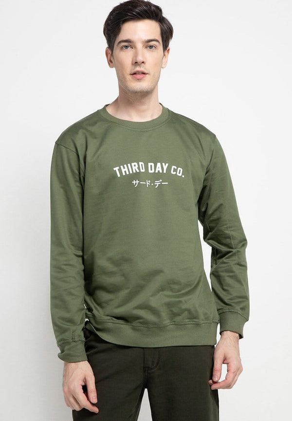 Third Day MO198 sweater casual pria dateng tdco hijau army