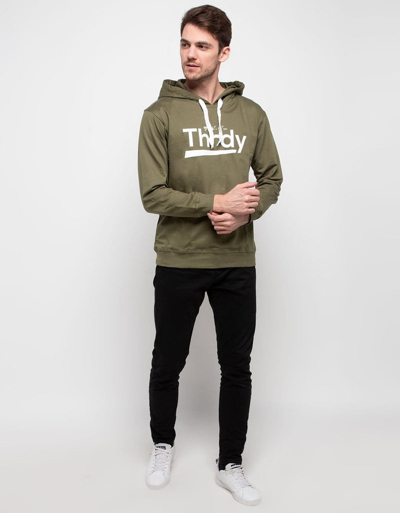 Third Day MO199 hoodies casual pria dateng thrdy hijau army