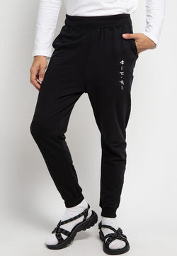 Third Day MB049 long jogger katakana ver blk Hitam