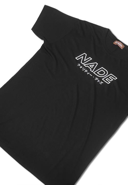 Third Day NT237 nade katakana outline blk T-shirt Hitam