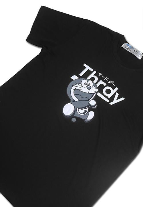 Third Day Kaos Doraemon Dora rofl thrdy blk T-shirt Hitam MTD06C