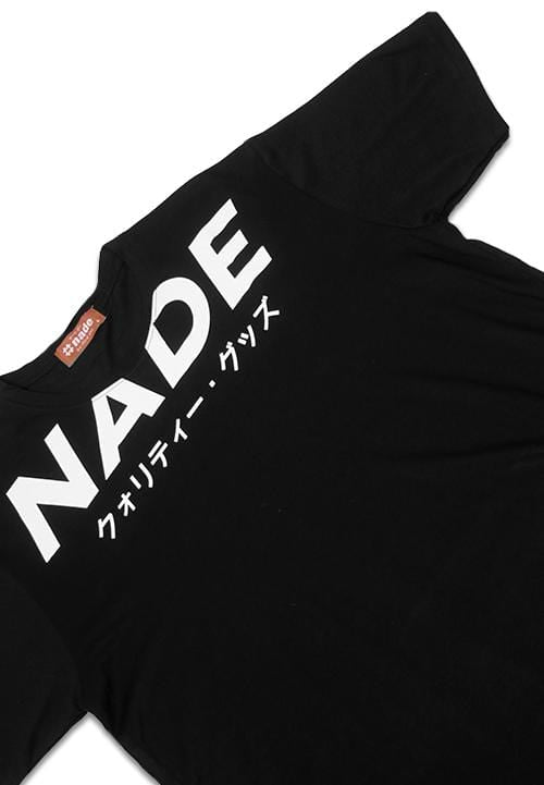 Nade NT272 big nade neck blk T-shirt Hitam