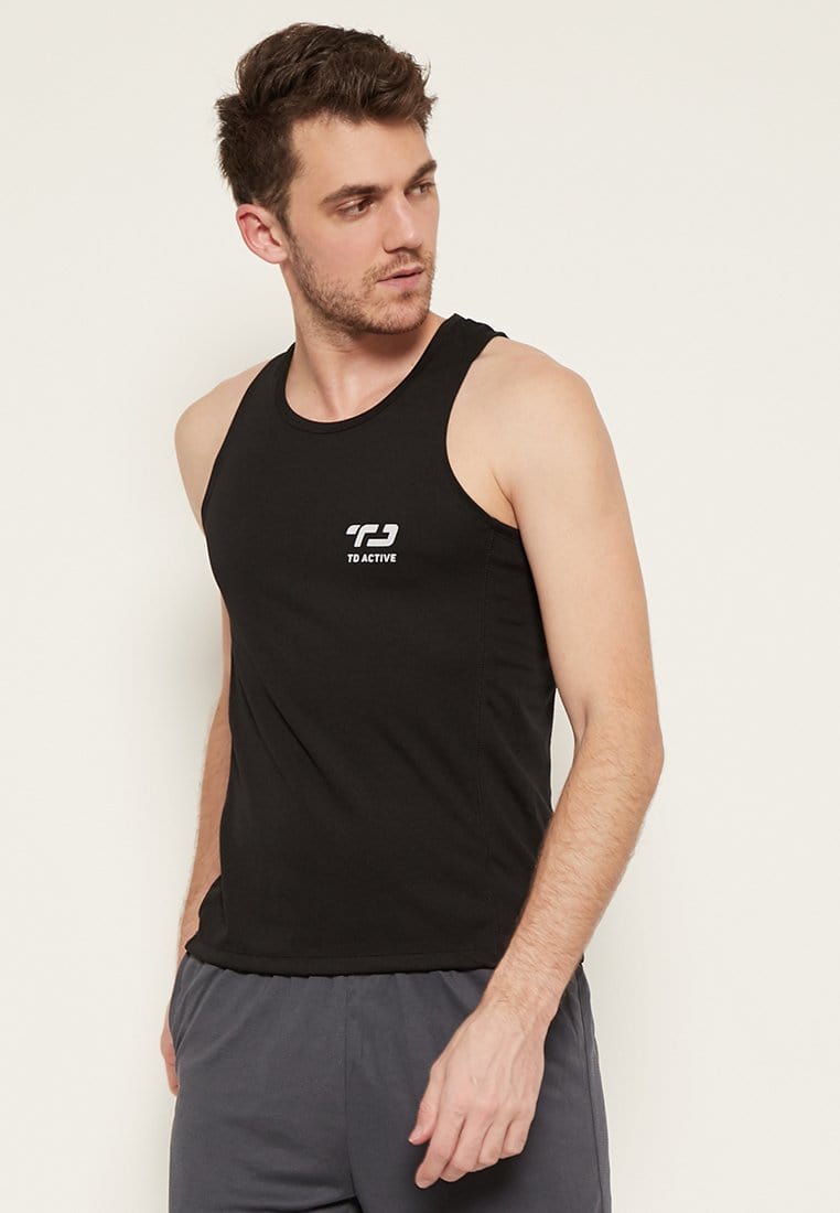Td Active MS107 dateng back zigzag tr tanktop jersey hitam