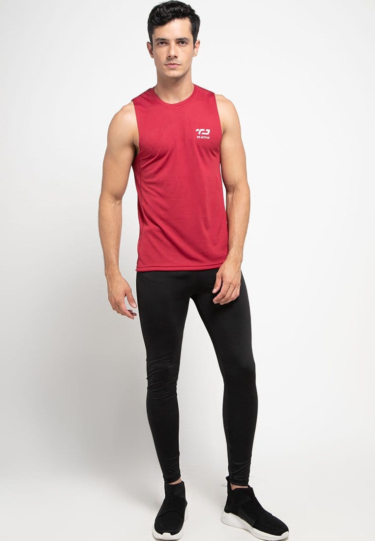 Td Active MS102 dakir back zigzag sv running tanktop jersey merah ati