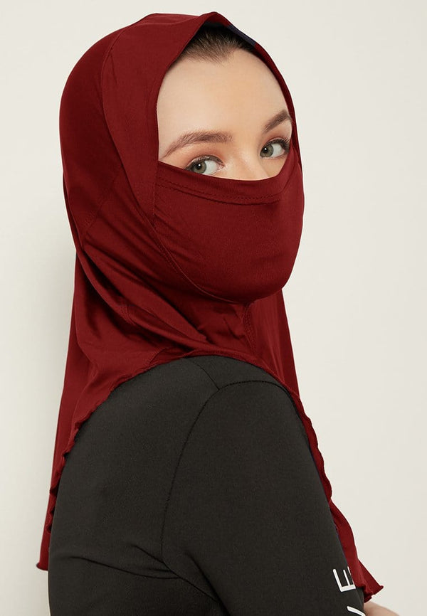 Td Active LH056 kerudung masker zeta maroon