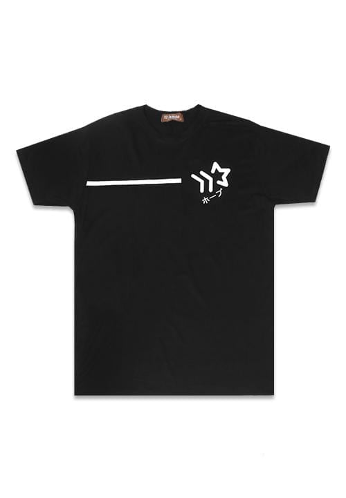 Nade NT314 nade line star logo hitam kaos pria