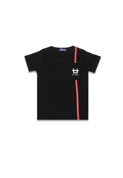 Td Kids DT103 tod logo vert redline blk Kaos Anak Hitam