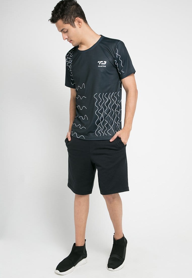 Td Active MS094 airvent doodle running jersey hitam