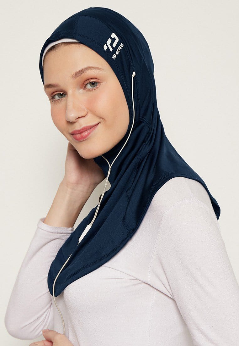 Td Active LH047 sport hijab alfa earphone navy
